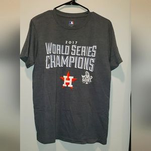 2017 World Series Champion Men Medium Gray  Short Sleeve